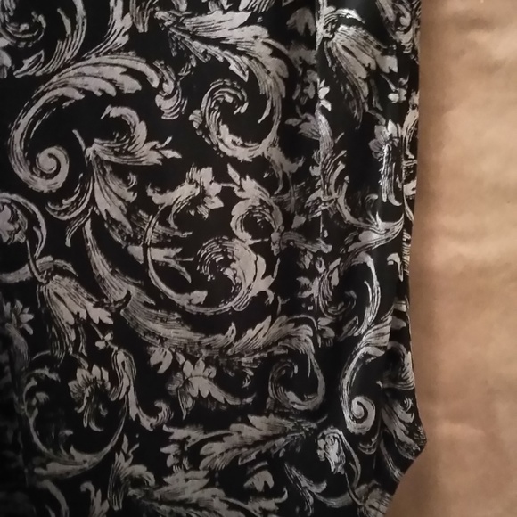 BLOUSE VINTAGE COPY CAT USA MADE BLACK/SILVER - Picture 4 of 7